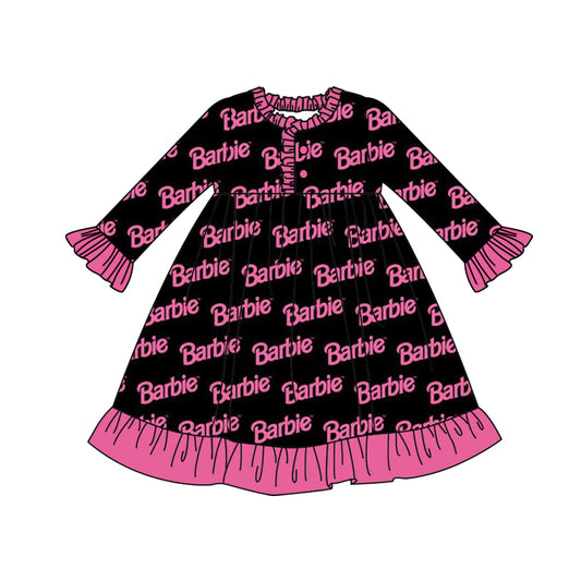 Baby Girls Doll Fall Pajamas Gown Dresses preorder(moq 5)