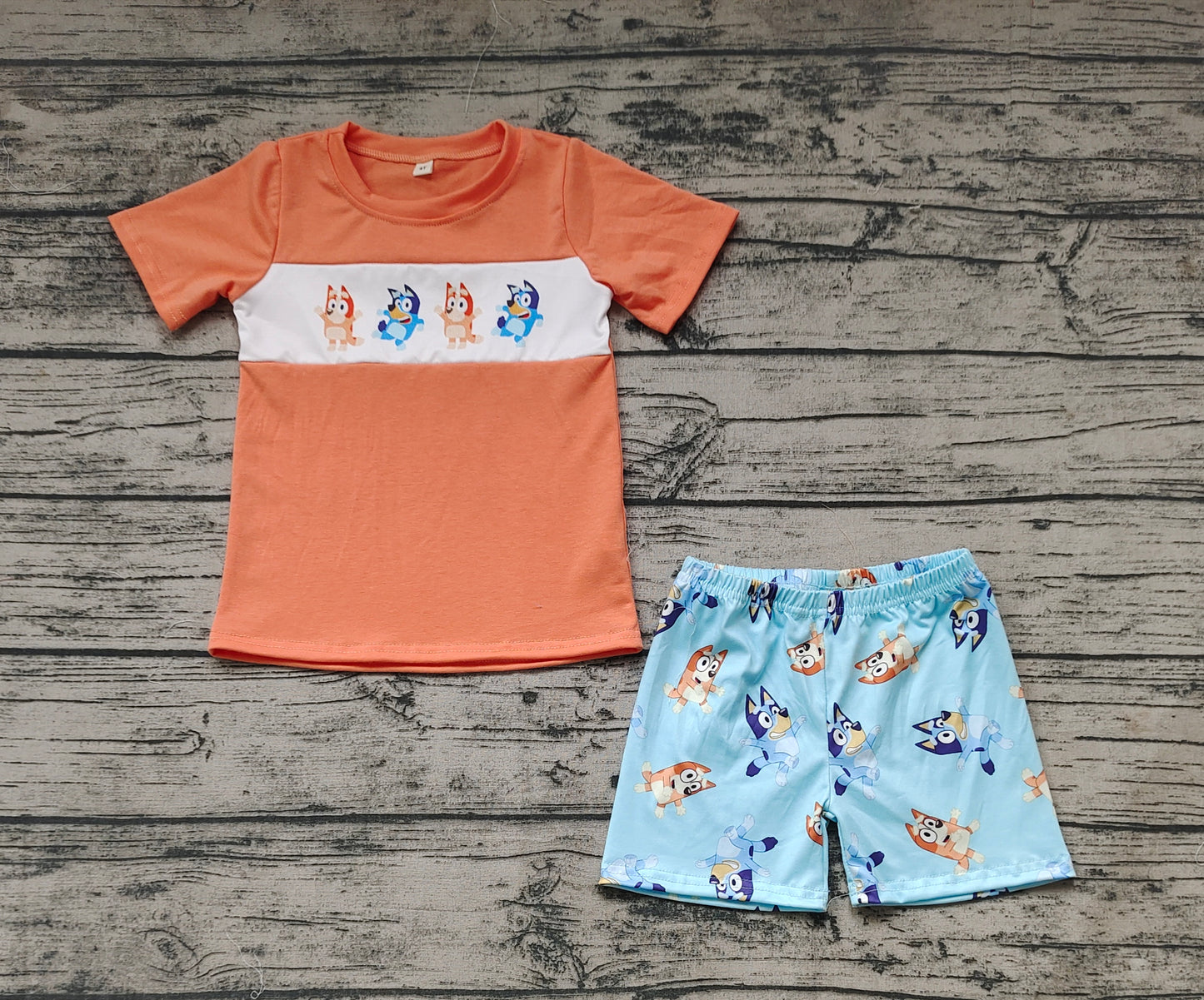 Baby Boys Dogs Short Sleeve Tee Shirt Summer Shorts Outfits Clothes Sets