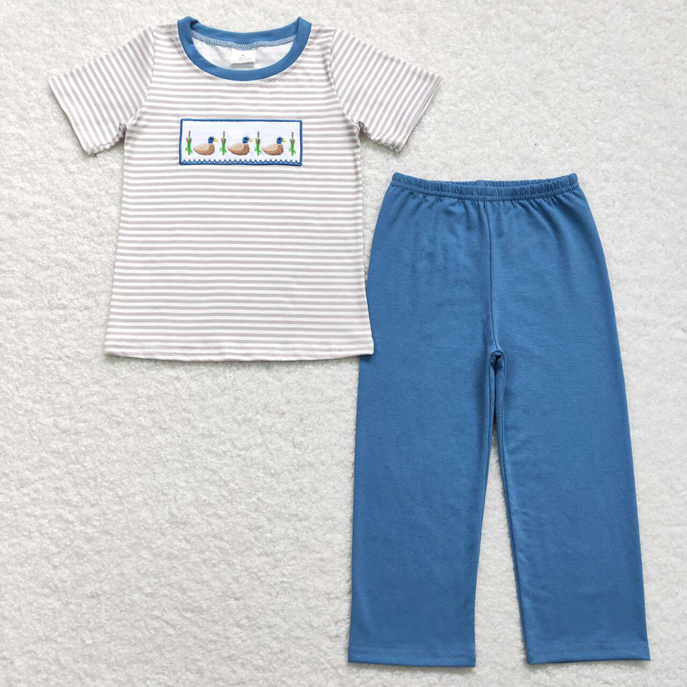 Baby Boys Duck Short Sleeve Shirt Pants Clothes Sets