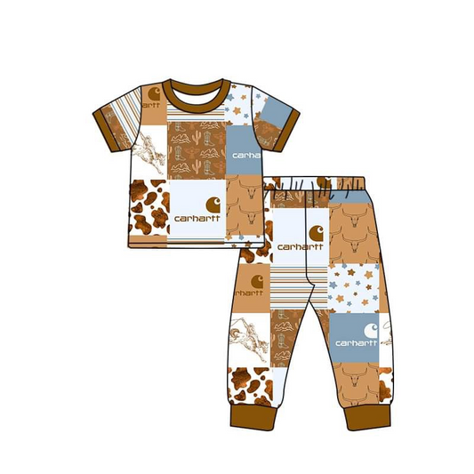 Baby Boys Cactus Western Shirt Pants Pajamas Clothes Sets Preorder (moq 5)