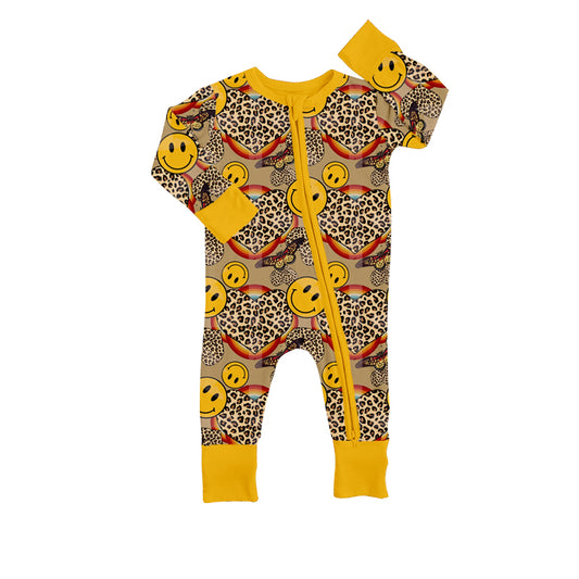 Baby Infant Leopard Face Long Sleeve Rompers preorder(moq 5)