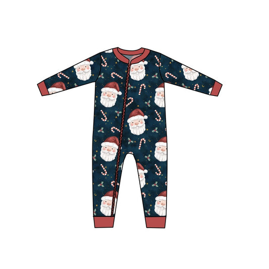 Baby Infant Christmas Santa Cane Long Sleeve Rompers preorder(moq 5)