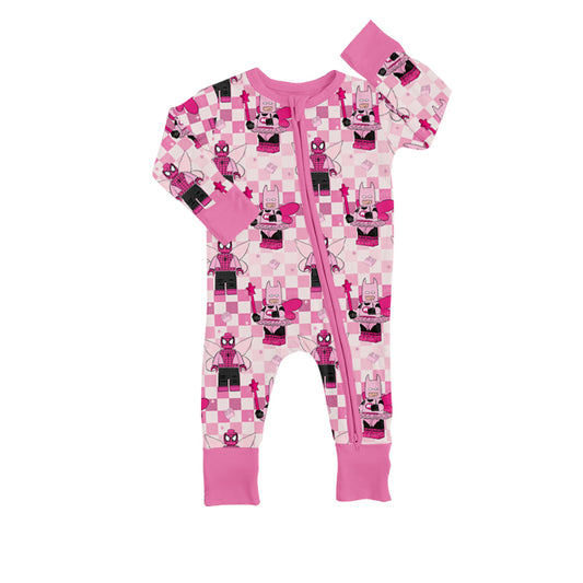 Baby Infant Pink Monster Long Sleeve Rompers preorder(moq 5)