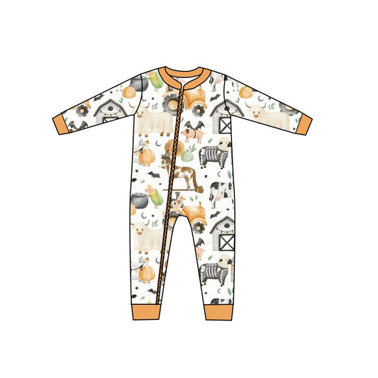 Baby Infant Fall Farm Long Sleeve Rompers preorder(moq 5)