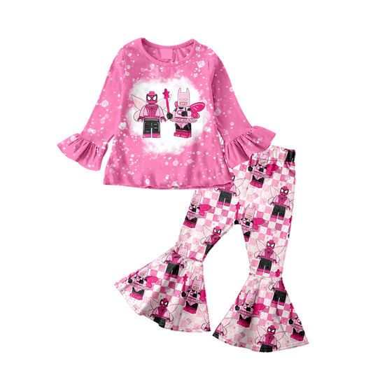 Baby Girls Pink Monster Bell Pants Clothes Sets preorder(moq 5)