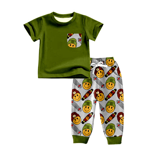 Baby Boys Face Scooter Pants Clothes Sets preorder(moq 5)