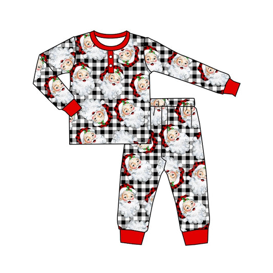 Baby Girls Santa Christmas Pants Pajamas Clothes Sets preorder(moq 5)