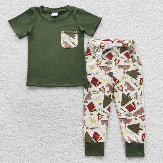 Baby Boys Magic Tee Pocket Shirt Pants Clothes Sets