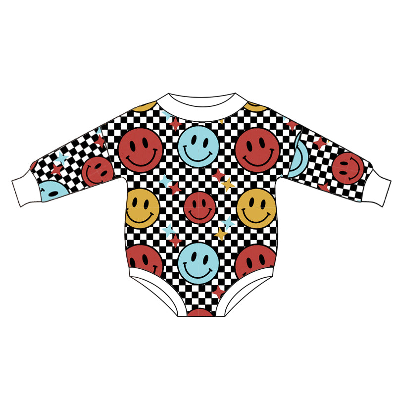 Baby Kids Long Sleeve Smile Face Rompers preorder(moq 5)