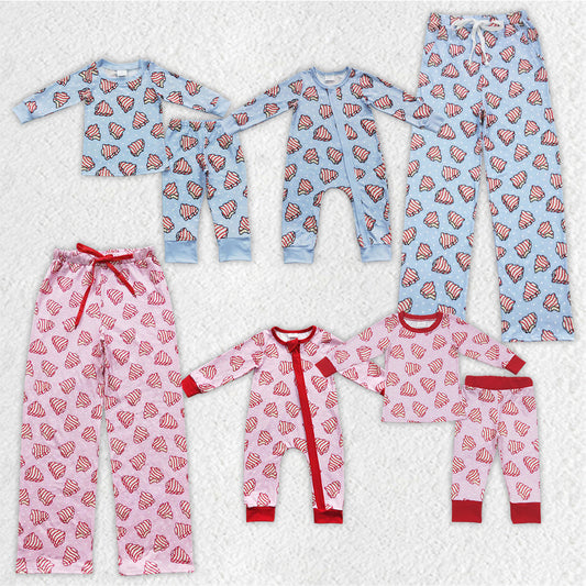 Family Parents Christmas Tree Cake Pajamas Clothes Sets