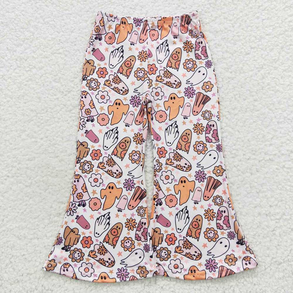 Baby Girls Halloween Ghost Bell Bottom Pants