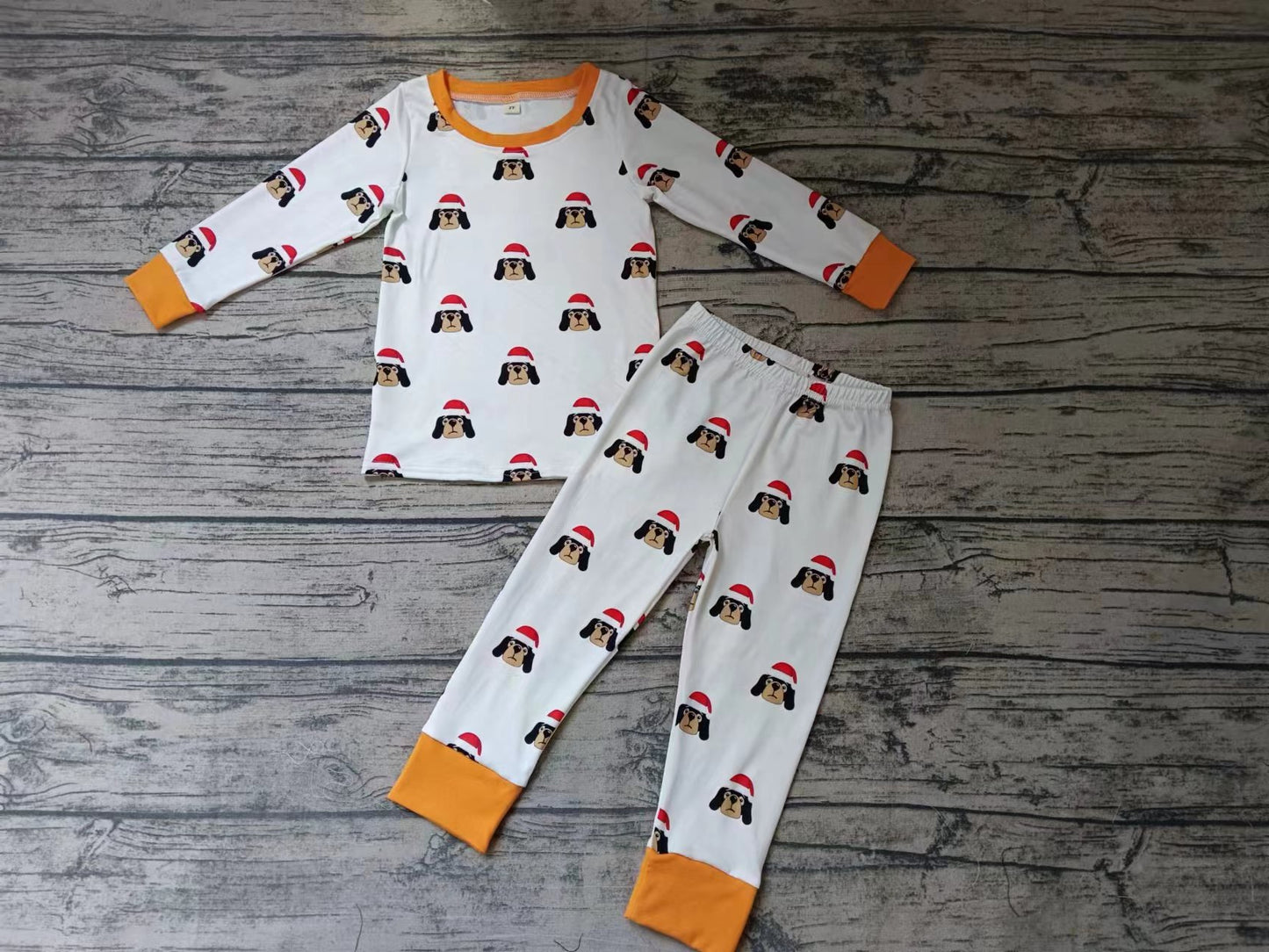 Baby Boys Team Dog Christmas Pajamas Clothing Sets preorder(moq 5)