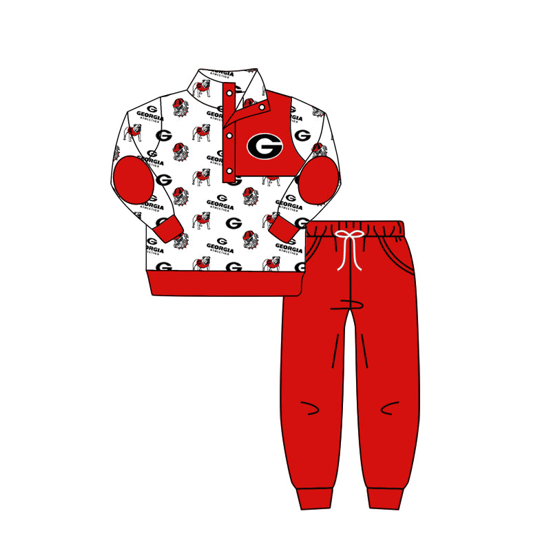 Baby Boys Red Dog Team Top Pants Clothes Sets preorder(moq 5)