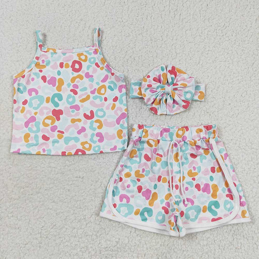 Baby Girls Pink Leopard Shorts Clothes Sets