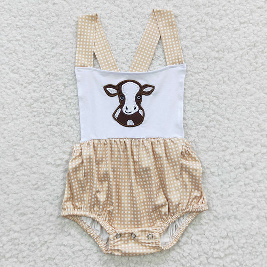 Baby Boys Western Cow Rompers