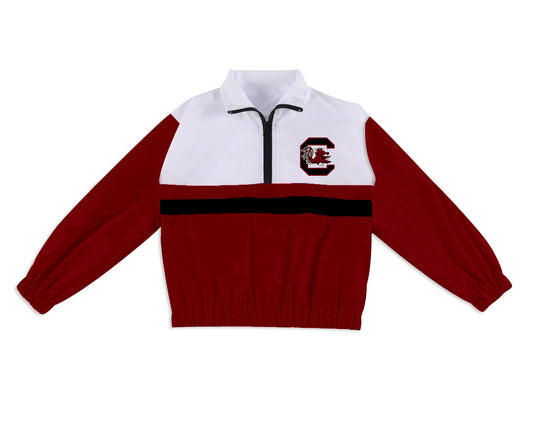 Preorder (moq 5)Baby Boys Long Sleeve Carolina Team Zip Pullovers Tops