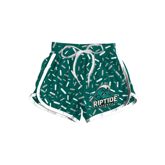 Preorder(moq 5) Baby Girls Green Piptide Baseball Team Sports Shorts