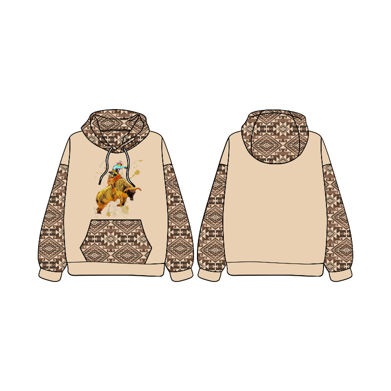 Baby Boys Western Rodeo Aztec Hooded Tee Shirts Tops preorder(MOQ 5)