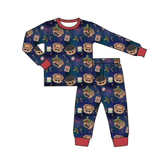 Baby Boys Christmas Leaves Top Pants Pajamas Clothes Sets preorder(MOQ 5)