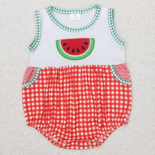 Baby Boys Watermelon Sibling Summer Rompers Clothes Sets