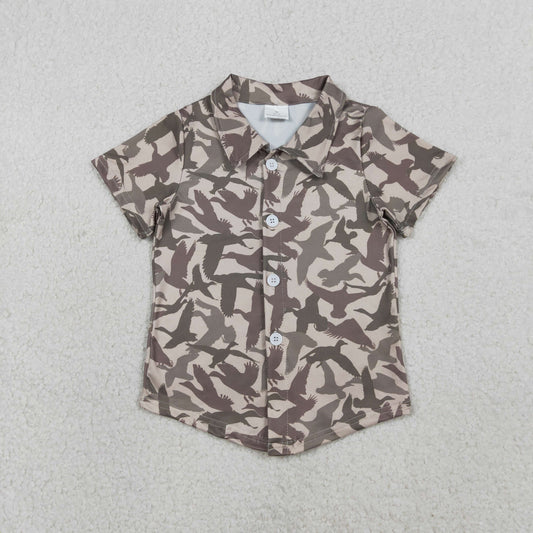 Baby Boys Southern Ducks Camo Hunting Button Shirts Top