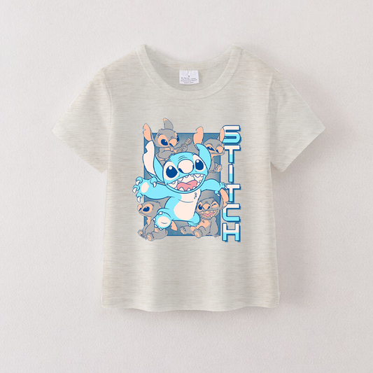 Baby Boys Short Sleeve Blue Mouse Summer Tee Shirts Preorder(moq 5)