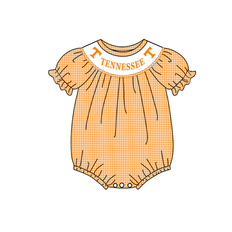 Baby Girls Tenessee Short Sleeve Team Rompers preorder(moq 5)