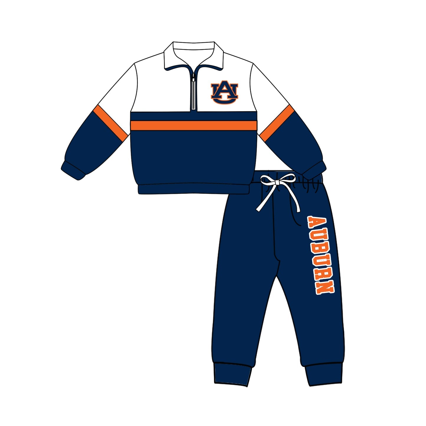 Preorder (moq 5)Baby Boys Gators Zip Pullovers Jogger Team Clothes Set