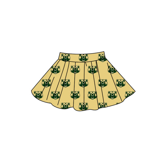 Preorder moq 5 Adult Women Gold Bears Team Skirt Shorts Bottom