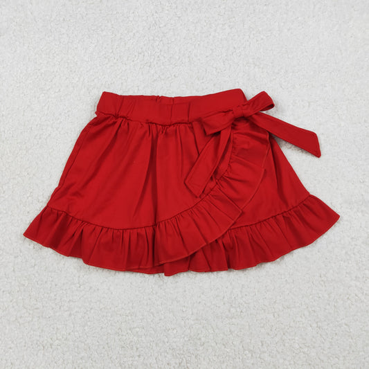 Baby Girls Red Yoga Active Ruffle Skirt Shorts Bottoms