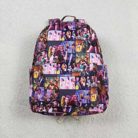 Baby Kids Demon Hunter Zipper School Back Bags