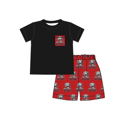 Baby Boys Tigers Pocket Top Shorts Clothes Sets Preorder(moq 5)