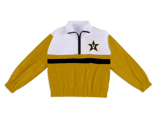 Preorder (moq 5)Baby Boys Long Sleeve Vanderbilt Team Zip Pullovers Tops