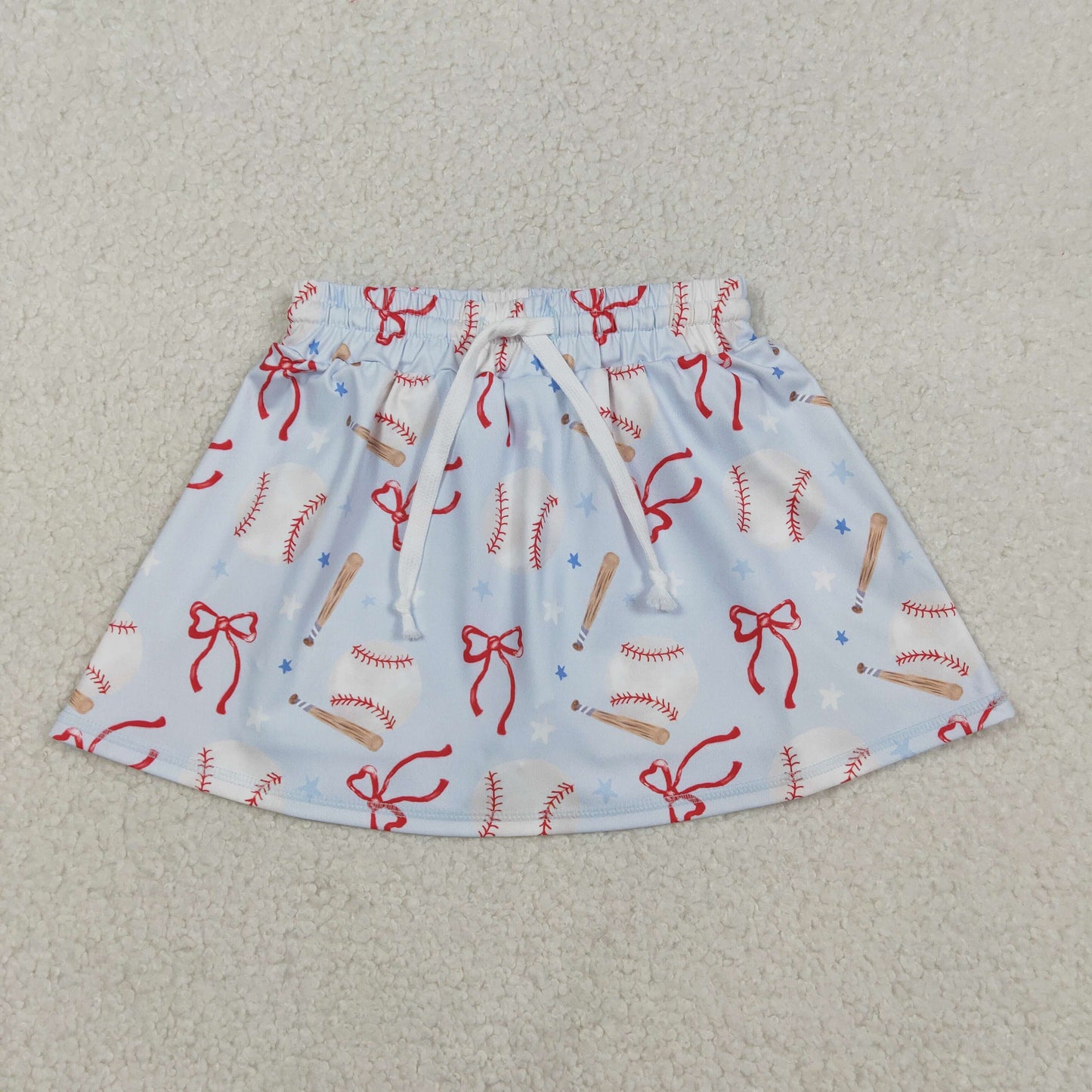 Baby Girls Bows Baseballs Team Yoga Active Skirt Shorts Bottom