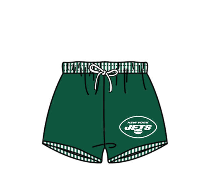 Preorder moq 5 Baby Boys Green New York Jets Team Swimming Trunks Bottom