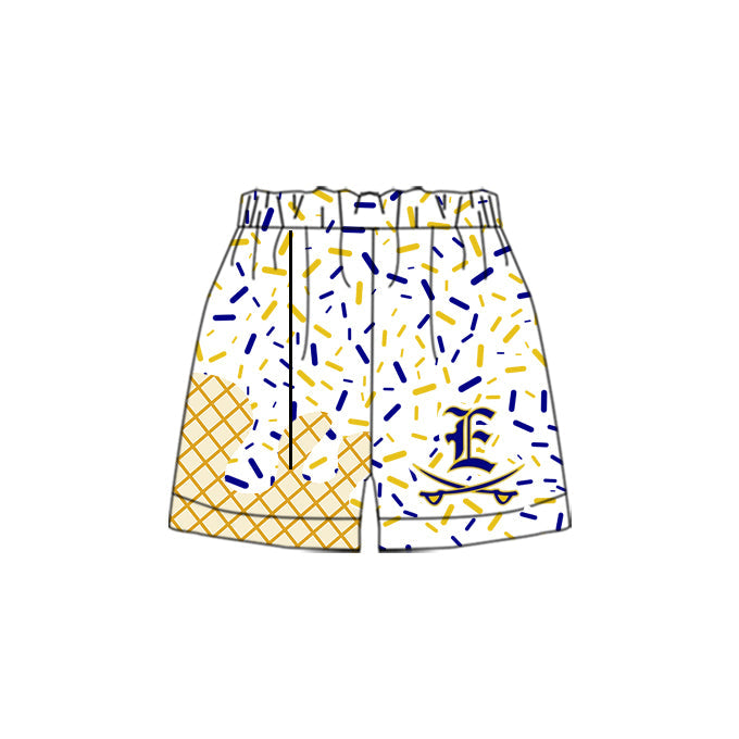 Cutom moq 5 football team yellow boys shorts
