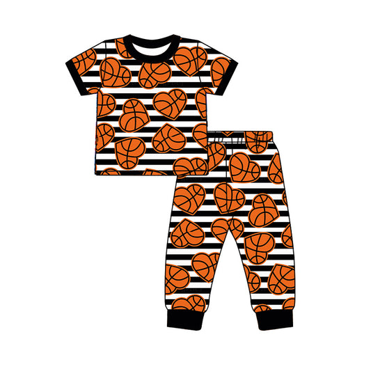 Preorder (moq 5)Baby Boys Basketball Top Pants Pajamas Clothes Sets