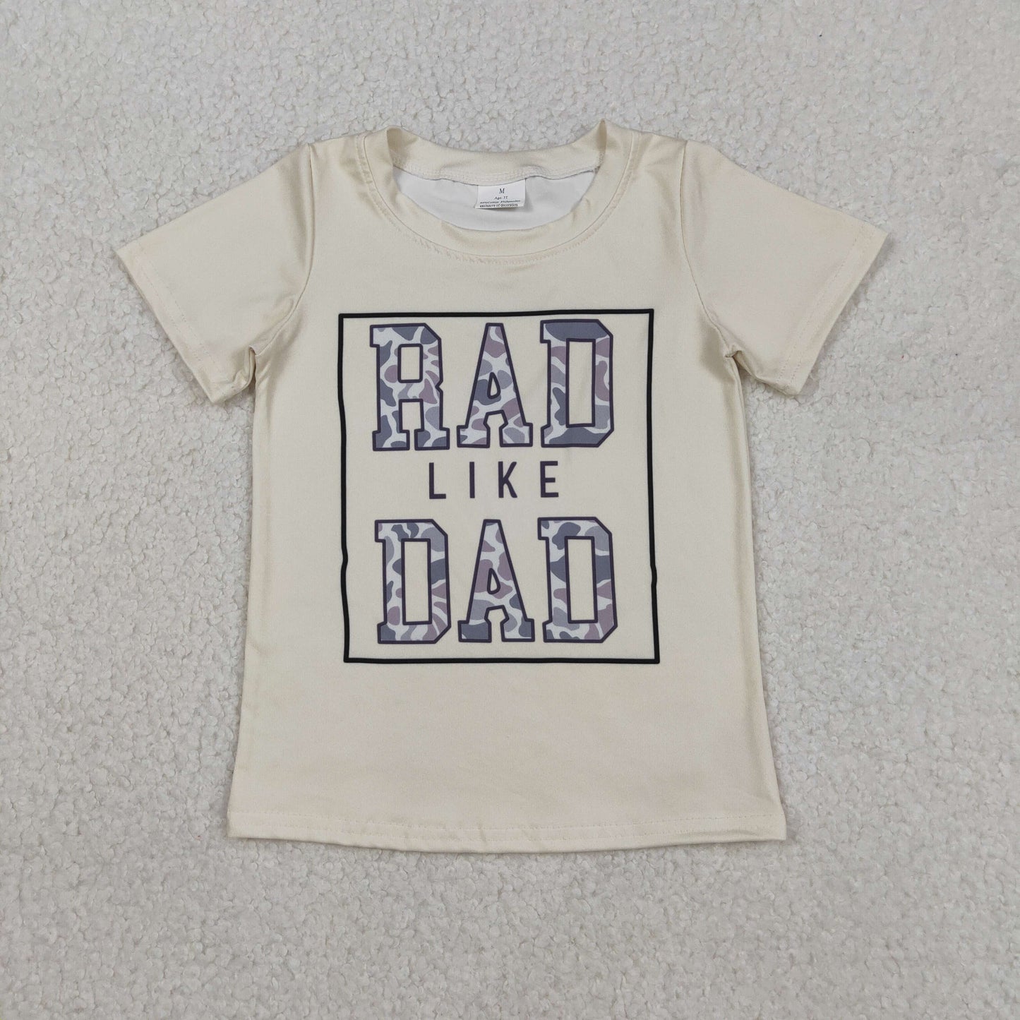 Baby Boys Short Sleeve Camo Rad Like Dad T-shirts Top