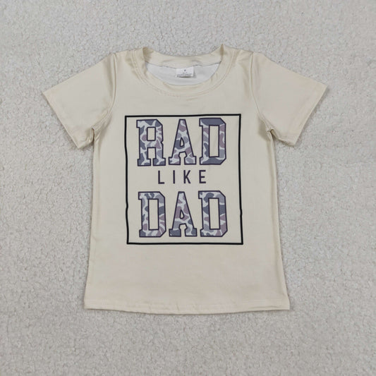 Baby Boys Short Sleeve Camo Rad Like Dad T-shirts Top
