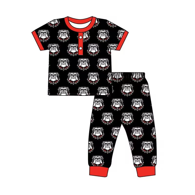 Baby Boys Bulldogs Shirt Pants Pajamas Clothes Sets Preorder(moq 5)