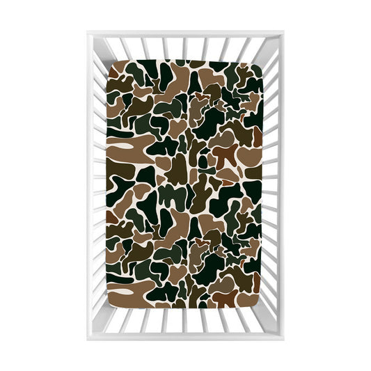 Preorder(moq 5) Baby Camo Duck Brown Hunting Bed Sheets One Layer Milk Silk