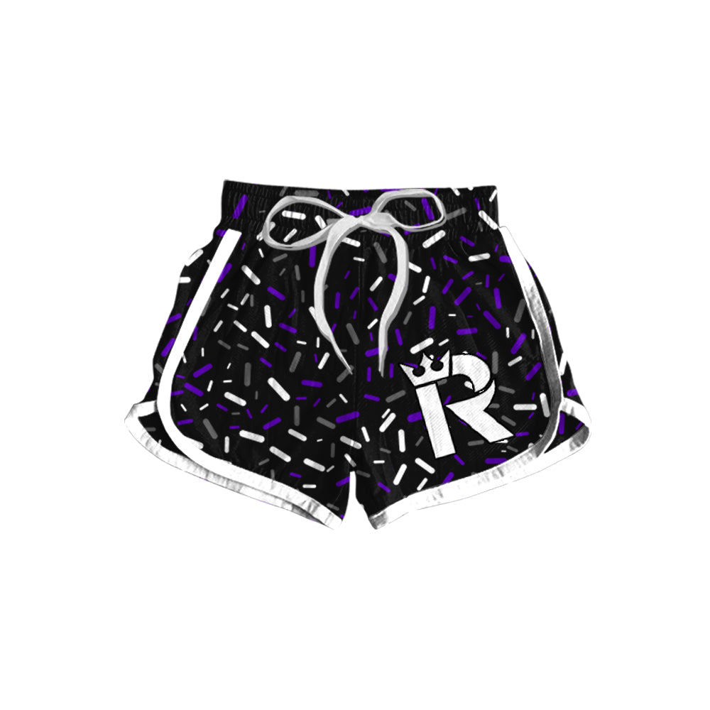 Preorder(moq 5) Baby Girls Sprinkles Black R Team Shorts Bottoms