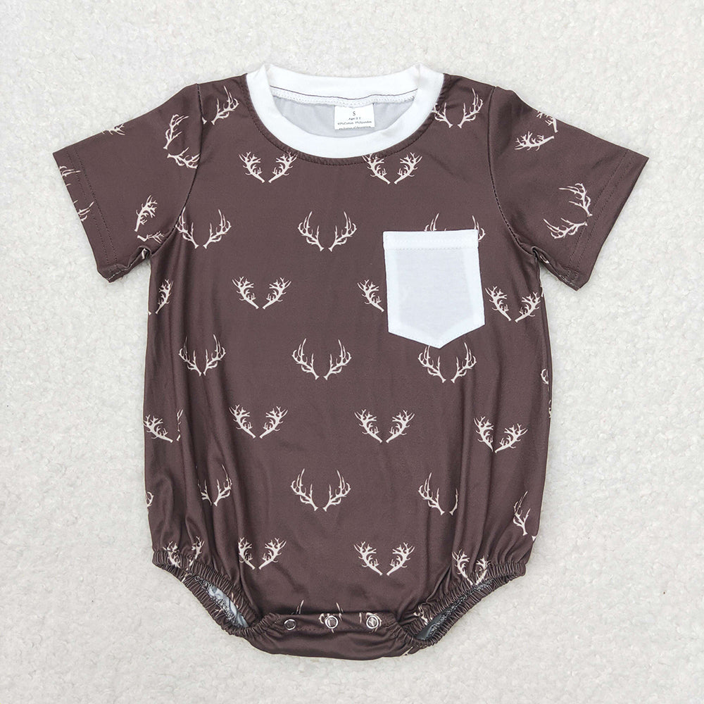 Baby Boys Summer Sibling Brother Deer Rompers Clothes Sets