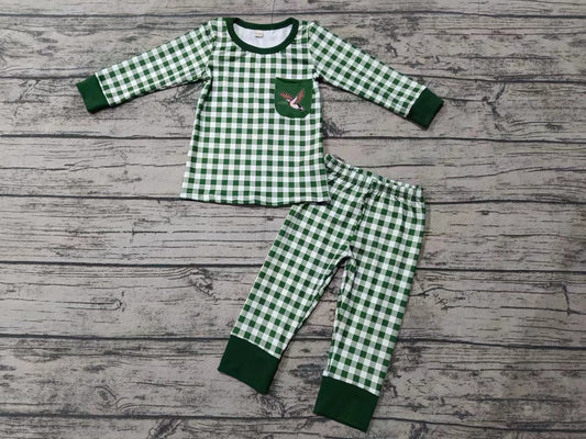 Baby Boys Green Deer Duck Top Pants Pajamas Sets preorder(moq 5)