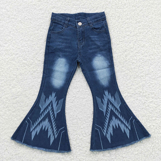 Baby Girls Aztec Denim Bell Pants