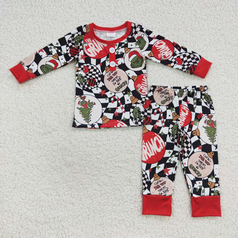 Baby Boys Christmas Red Ball Pants Pajamas Clothes Sets