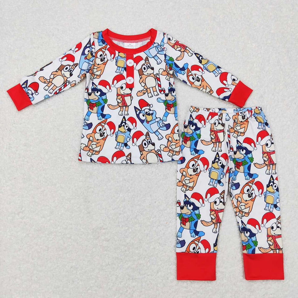 Baby Boys Christmas Dog Hats Top Pants Pajamas Clothes Sets