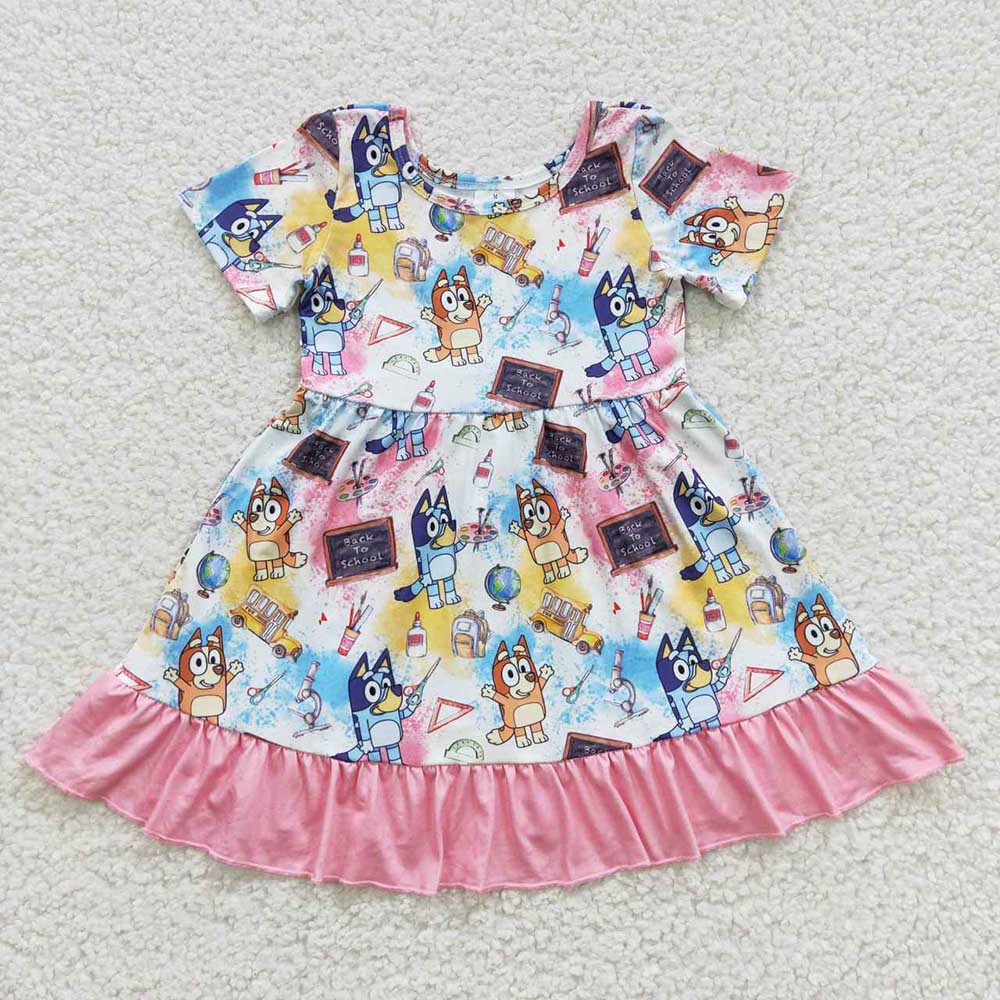 Baby Girls Back To School Dogs Dresses