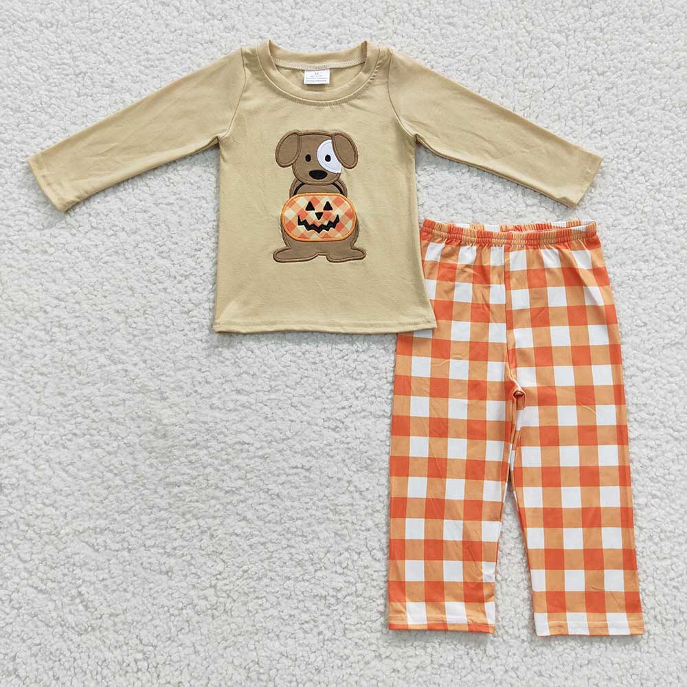 Baby Boys Dog Pumpkin Halloween Pants Clothes Sets