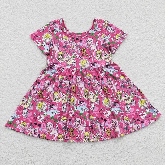 Baby Girls Pink Doll Knee Length Dresses